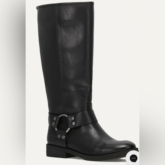 FRYE Phillip Harness Black Leather Riding Boots Back Zipper Size 10 - Picture 2 of 11